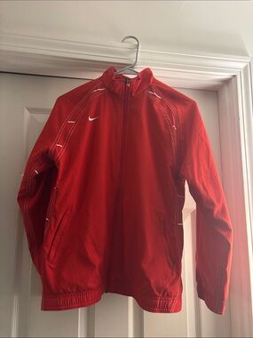 Nike Red Full-Zip Windbreaker Jacket